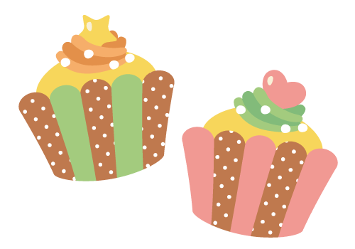Popカップケーキ 無料イラスト素材 素材ラボ