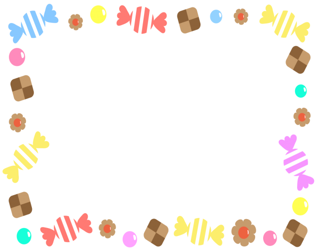 お菓子フレーム 無料イラスト素材 素材ラボ