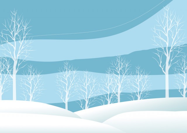 雪景色 | 無料イラスト素材｜素材ラボ