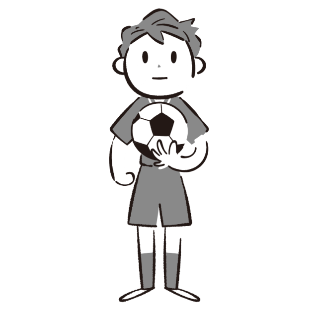 サッカーボールを持つ少年 無料イラスト素材 素材ラボ