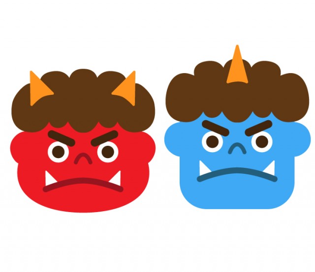 赤鬼 青鬼のイラスト 無料イラスト素材 素材ラボ