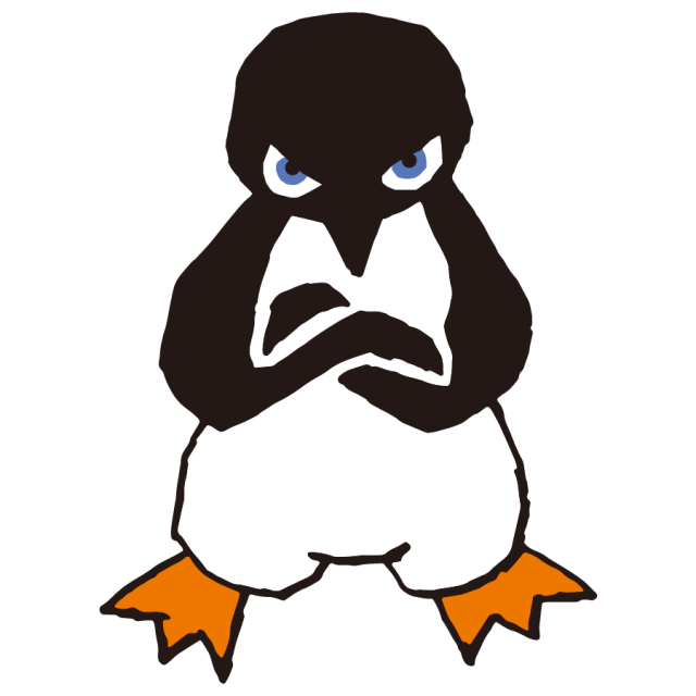 ペンギンのキャラクター 腕組み 無料イラスト素材 素材ラボ