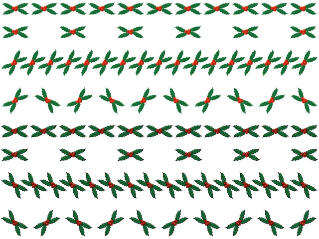 クリスマスモミの葉罫線 無料イラスト素材 素材ラボ