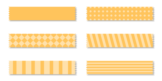 橙色のマスキングテープ 無料イラスト素材 素材ラボ