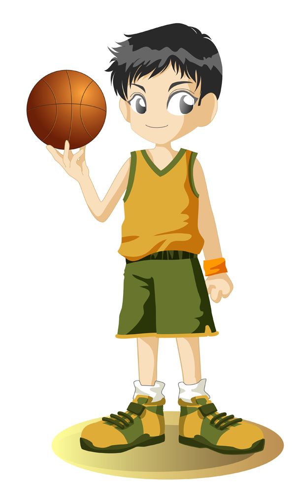 バスケットボールをする男の子 無料イラスト素材 素材ラボ