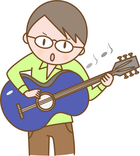 ユニーク男性 ギター イラスト かっこいい ただ壁紙hd