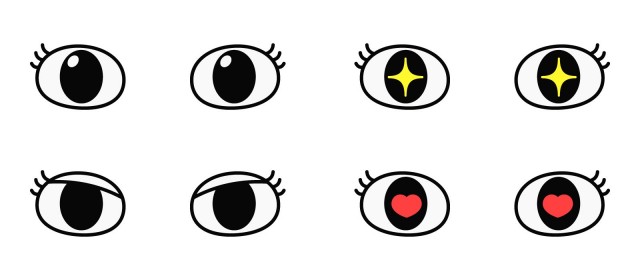 目の表情 4種類 無料イラスト素材 素材ラボ