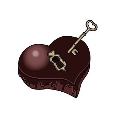 バレンタインイラスト チョコレートと鍵穴 無料イラスト素材 素材ラボ