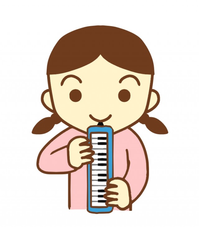 ピアニカを吹いている女児音楽イラスト 無料イラスト素材 素材ラボ
