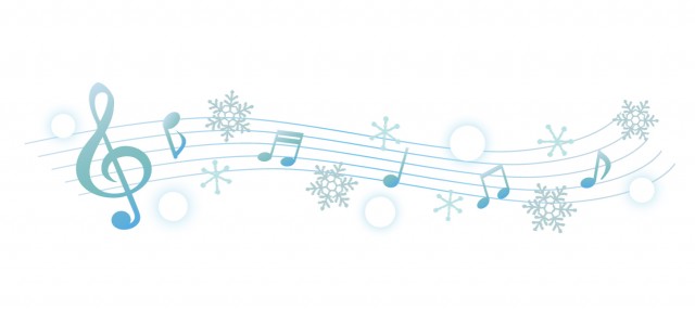 音楽のライン 雪の結晶 無料イラスト素材 素材ラボ