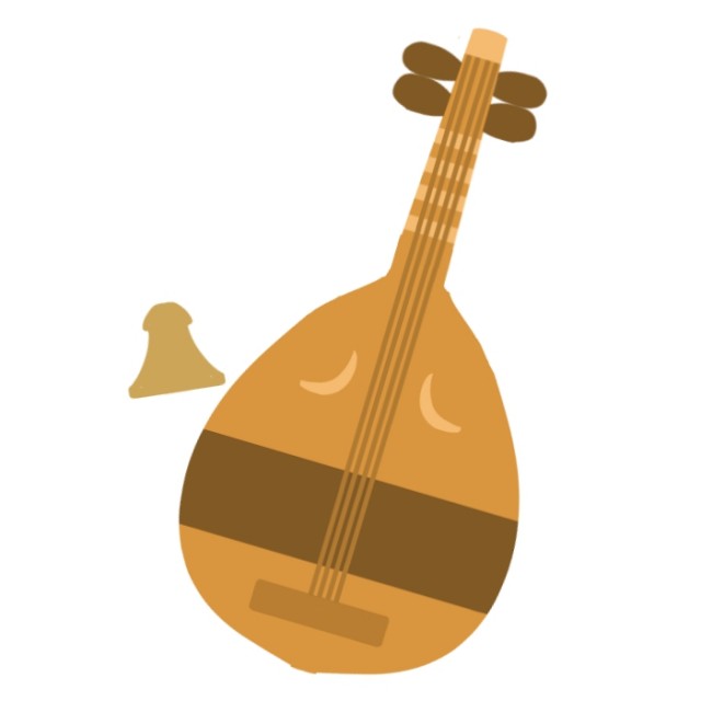和楽器の琵琶イラスト 無料イラスト素材 素材ラボ
