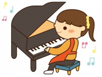 ピアノを弾く女性…