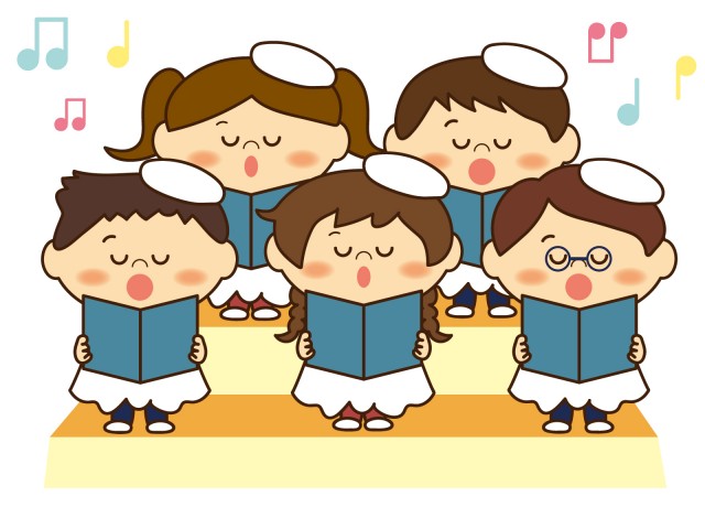 歌う子供たち 合唱団 無料イラスト素材 素材ラボ