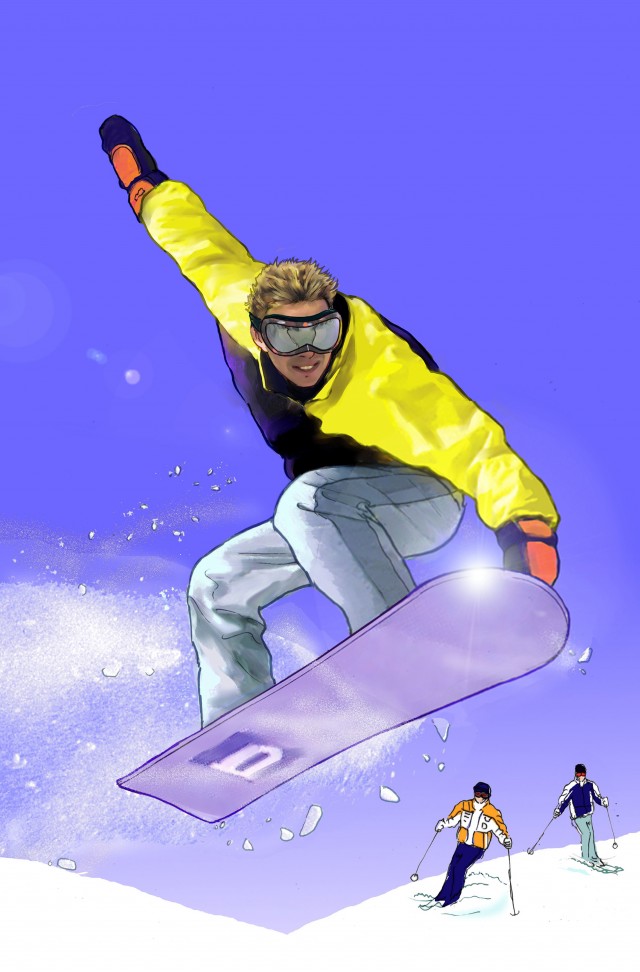 イラスト スノーボード スキー、スノボ、雪合戦…冬スポーツの無料イラスト [Web素材]