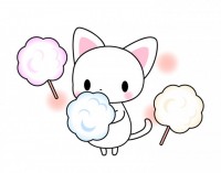 綿菓子・綿飴と猫…