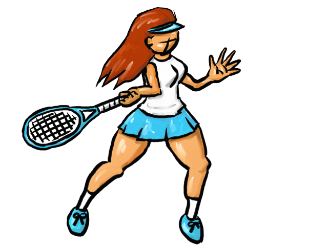 テニス 女子 無料イラスト素材 素材ラボ