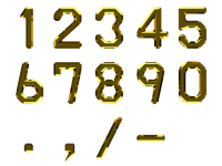 黄金の数字セット