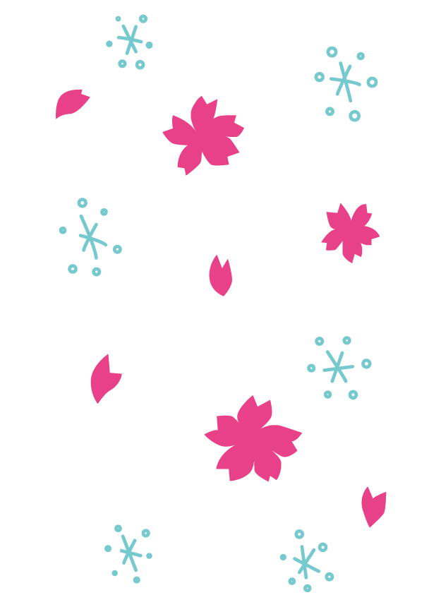 桜と雪 無料イラスト素材 素材ラボ