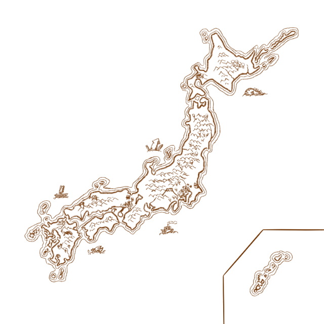 日本地図 中世風 無料イラスト素材 素材ラボ