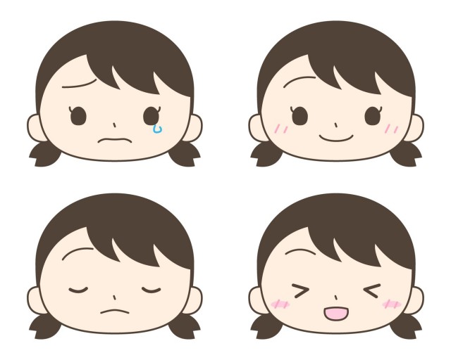 女の子 表情 アイコン 無料イラスト素材 素材ラボ