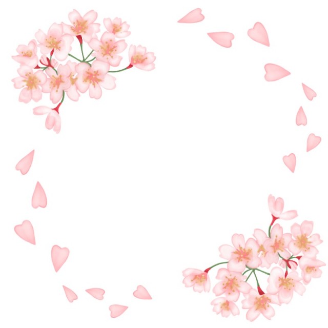 桜のフレームイラスト 無料イラスト素材 素材ラボ