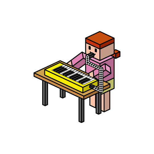 鍵盤ハーモニカを吹く少女 無料イラスト素材 素材ラボ