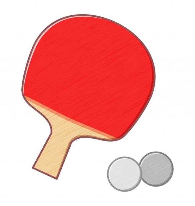卓球のラケットとボール 無料イラスト素材 素材ラボ