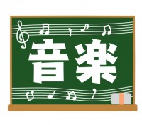 音楽の文字入り黒…