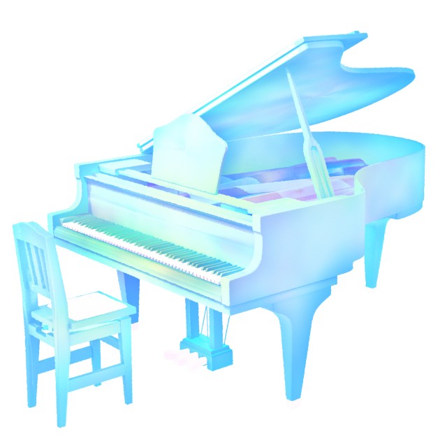 空色のピアノ 無料イラスト素材 素材ラボ