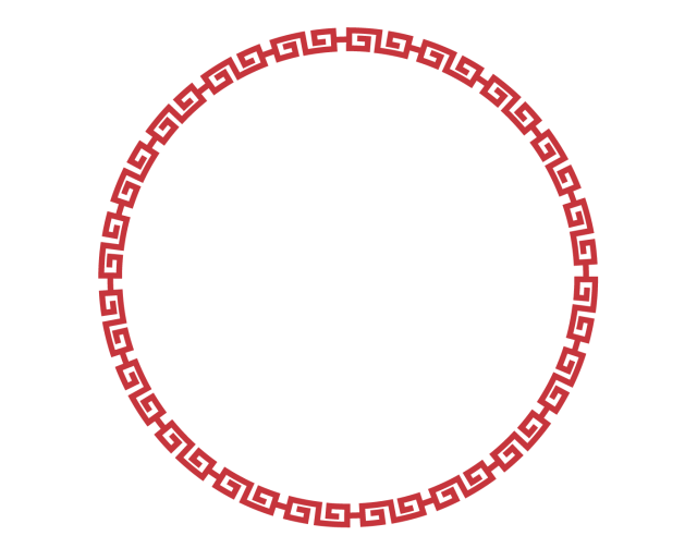 中華フレーム1 無料イラスト素材 素材ラボ