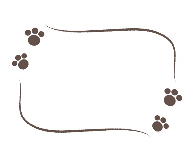 動物の足跡フレーム1 無料イラスト素材 素材ラボ