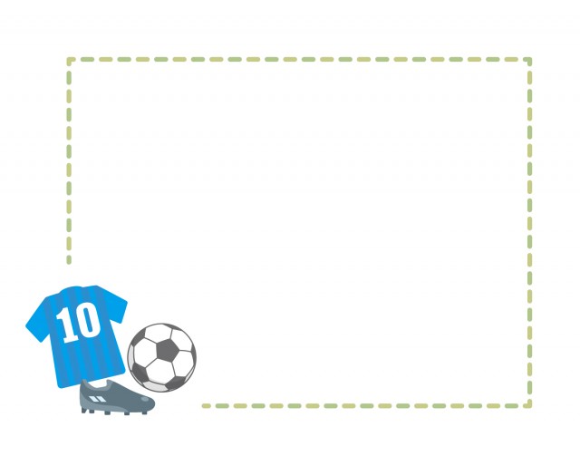 サッカーフレーム2 無料イラスト素材 素材ラボ