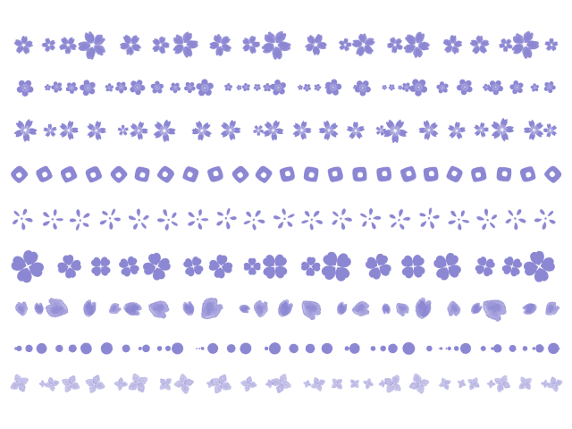 桜のライン素材 紫 無料イラスト素材 素材ラボ