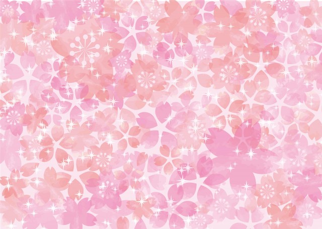 散りばめられた桜 無料イラスト素材 素材ラボ