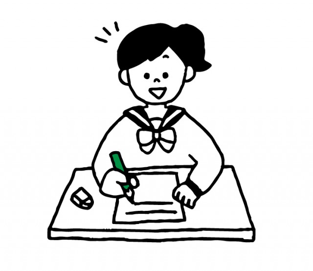 テストの答えが閃くセーラー服女子のイラスト 無料イラスト素材 素材ラボ テストの答えが閃くセーラー服女子のイラスト 無料イラスト素材 素材ラボ