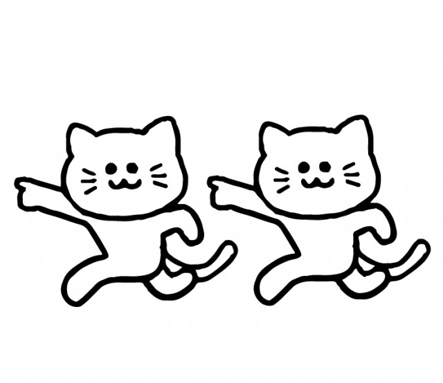 「フリーイラスト　指さす猫」の画像検索結果