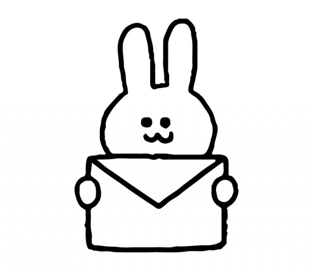 手紙を持つウサギのイラスト 無料イラスト素材 素材ラボ