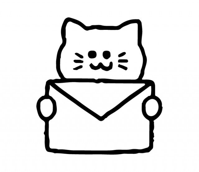 手紙をもつ猫イラスト 無料イラスト素材 素材ラボ
