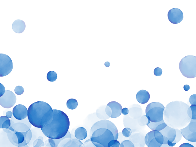 水玉の水彩フレーム03 青a 無料イラスト素材 素材ラボ