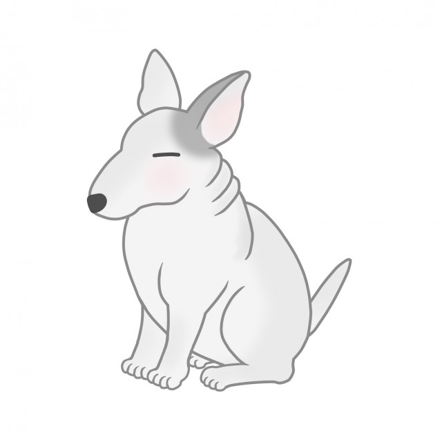 犬のイラスト（ブルテリア） | 無料イラスト素材｜素材ラボ