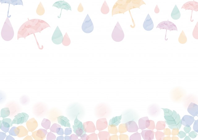 水彩風紫陽花と傘 無料イラスト素材 素材ラボ
