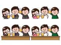 会社の飲み会の無料イラスト フリーイラスト素材集 ジャパクリップ