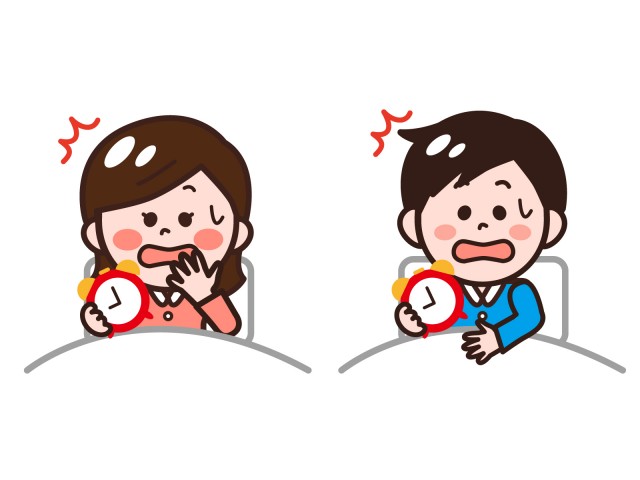 朝寝坊イラストセット 無料イラスト素材 素材ラボ