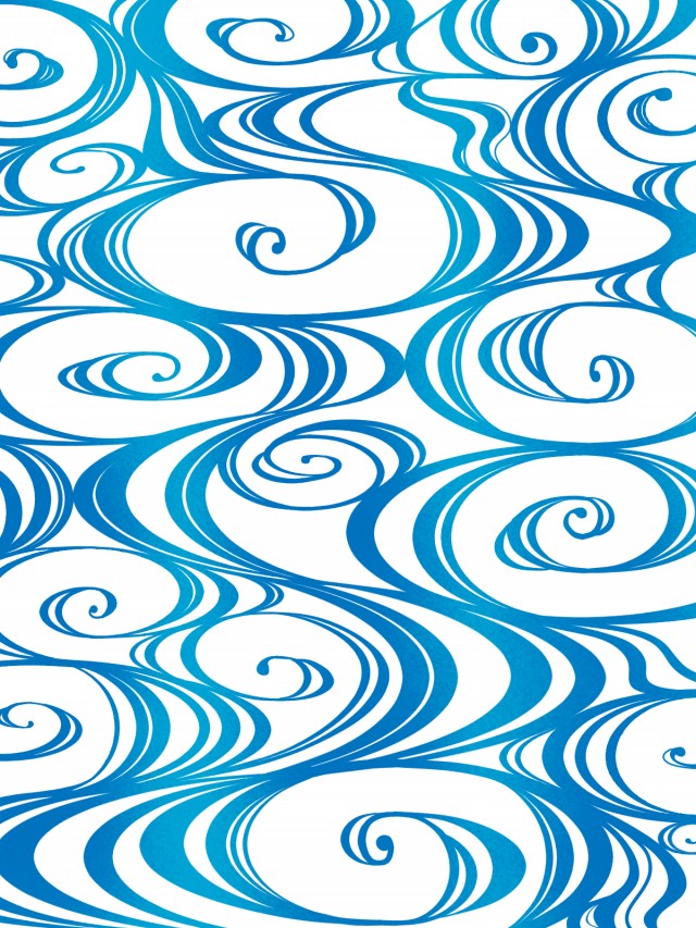 和柄パターン集 流水紋02 青b 無料イラスト素材 素材ラボ