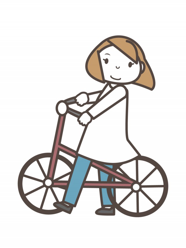 サイクリング 女性 無料イラスト素材 素材ラボ