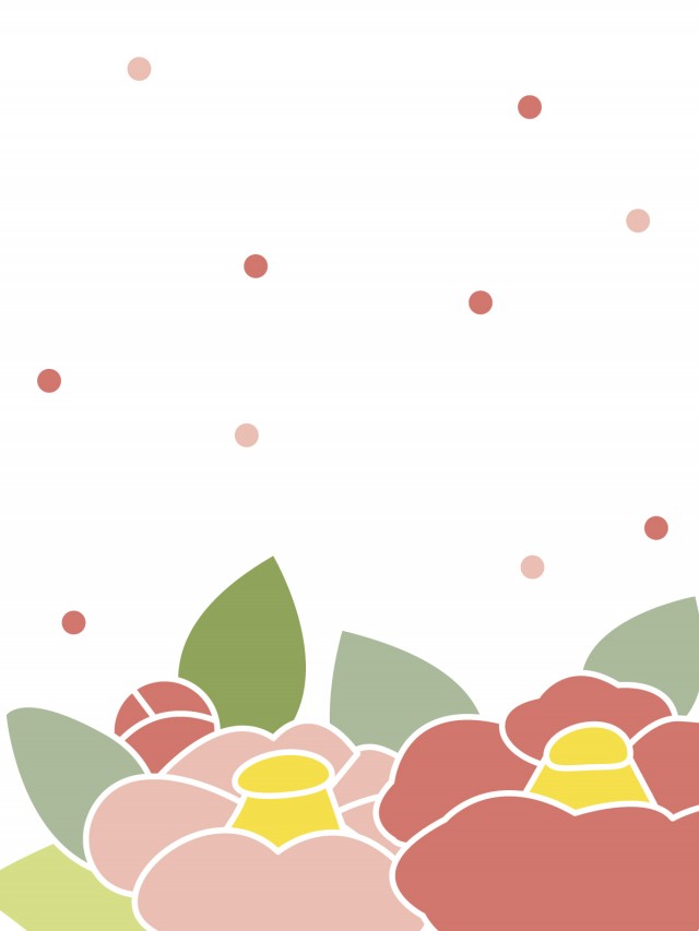 椿の花 2色 無料イラスト素材 素材ラボ