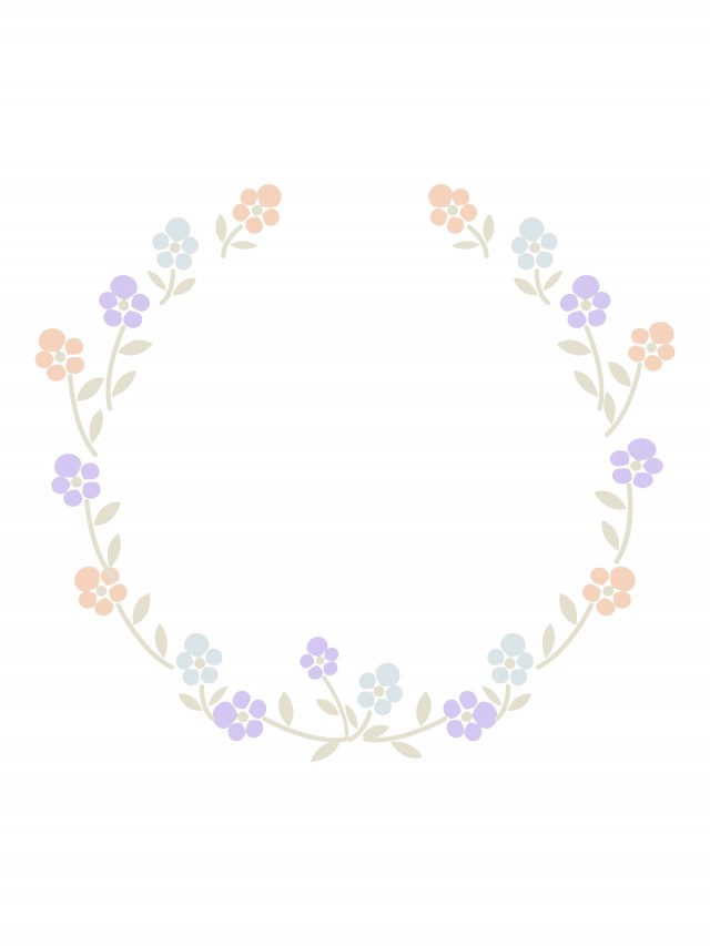 花の円フレーム 無料イラスト素材 素材ラボ