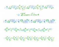 青い花のライン