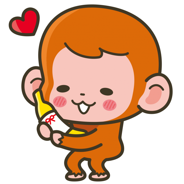 絵描きのお猿さん バナナ付き Tatsuking Com