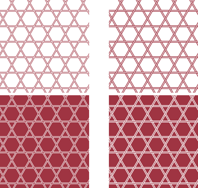 和柄シームレスパターン集 籠目 赤 無料イラスト素材 素材ラボ